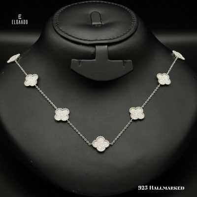 925 Italian Silver Vintage Alhambra Necklace