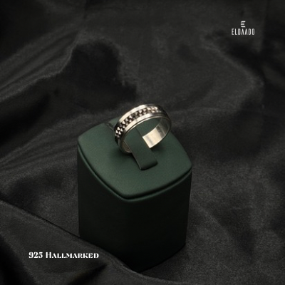 925 Italian Silver Men’s Band Ring – Elegant Daily & Wedding Wear