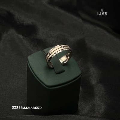 925 Italian Silver Men’s Band Ring – Elegant Daily & Wedding Wear