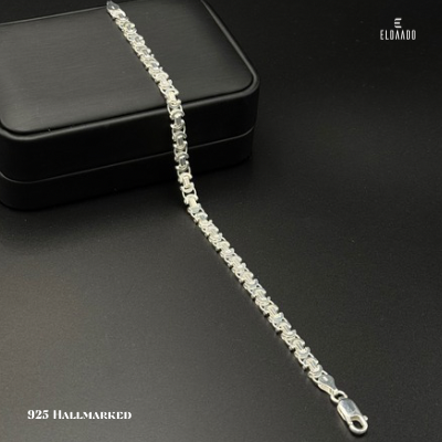 925 Italian Silver King Bracelet for Men – Bold Sterling Design