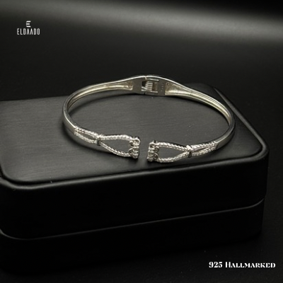 Sparkle Open Cuff in 925 Italian Silver