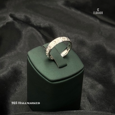 925 Italian Silver Men’s Band Ring – Elegant Daily & Wedding Wear