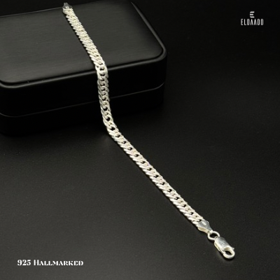 925 Italian Silver Cuban Link Bracelet for Men – Classic Sterling Design