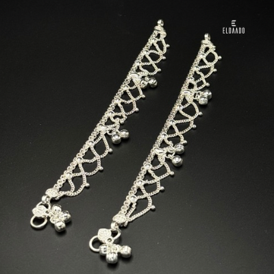 Pure Silver Children’s Anklet – Elegant Payal, 30.9 Gram, 6 Inch Size