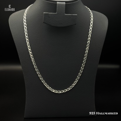 925 Italian Silver Gucci Chain Necklace for Men – 24 Inch Length