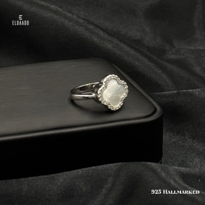 925 Italian Silver VCA Inspired Signature Ring for Women