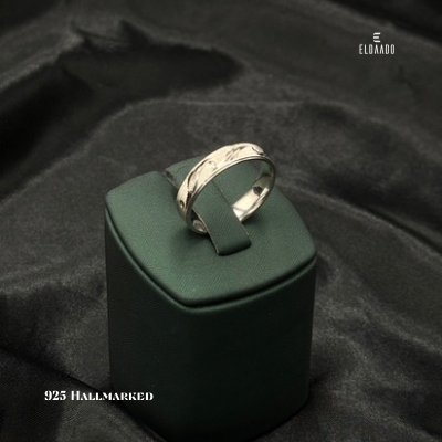 925 Italian Silver Men’s Band Ring – Elegant Daily & Wedding Wear