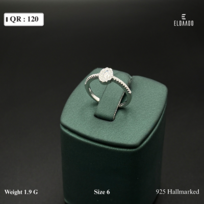 Pure 925 Italian Silver Ring for Women – 1.9 Gram, Size 6 US