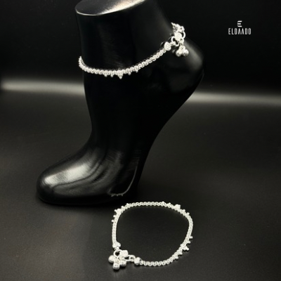 Pure Silver Children’s Anklet – Elegant Payal, 20 Gram, 8 Inch Size