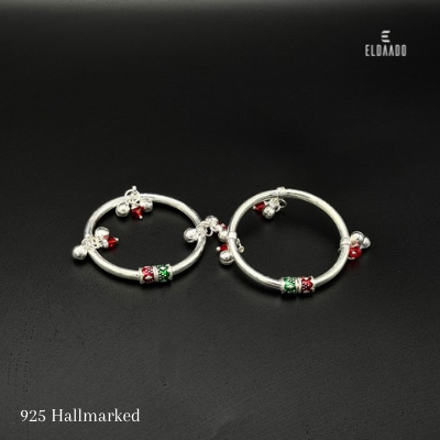 Pure Italian Silver Baby Kada Payal – 18.7 Gram | 4 cm Inner Diameter | Suitable for 6–12 Month Babies