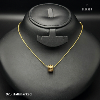 Elegant 925 Italian Silver Clover Pendant Necklace, Gold Plated – 4.7 Gram