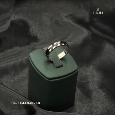 925 Italian Silver Men’s Band Ring – Elegant Daily & Wedding Wear