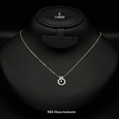 Pure 925 Italian Silver Saga Necklace For Women