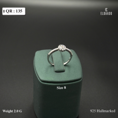 925 Italian Silver Stylish Ring for Women – 2 Gram, Size 8 US