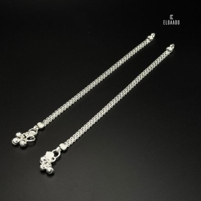 Pure Silver Anklet for Kids & Toddlers – Stylish Payal, 17.7 Gram, 6 Inch
