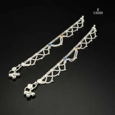 Pure Silver Anklet for Babies & Toddlers – Stylish Payal, 23.9 Gram, 5 Inch