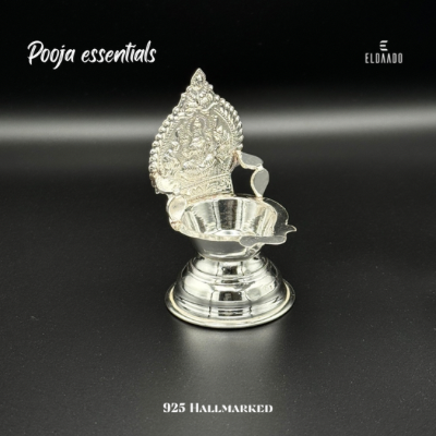 925  Silver Diya – Pure Silver Deepam for Pooja & Aarti