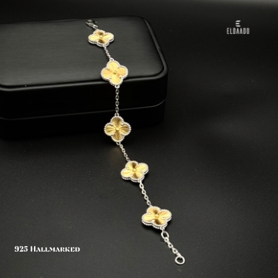 VCA Style 925 Italian Silver Bracelet for Women