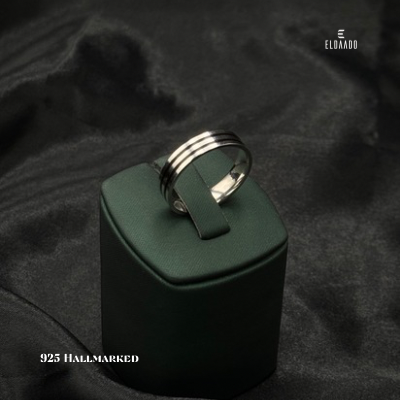 925 Italian Silver Men’s Band Ring – Elegant Daily & Wedding Wear